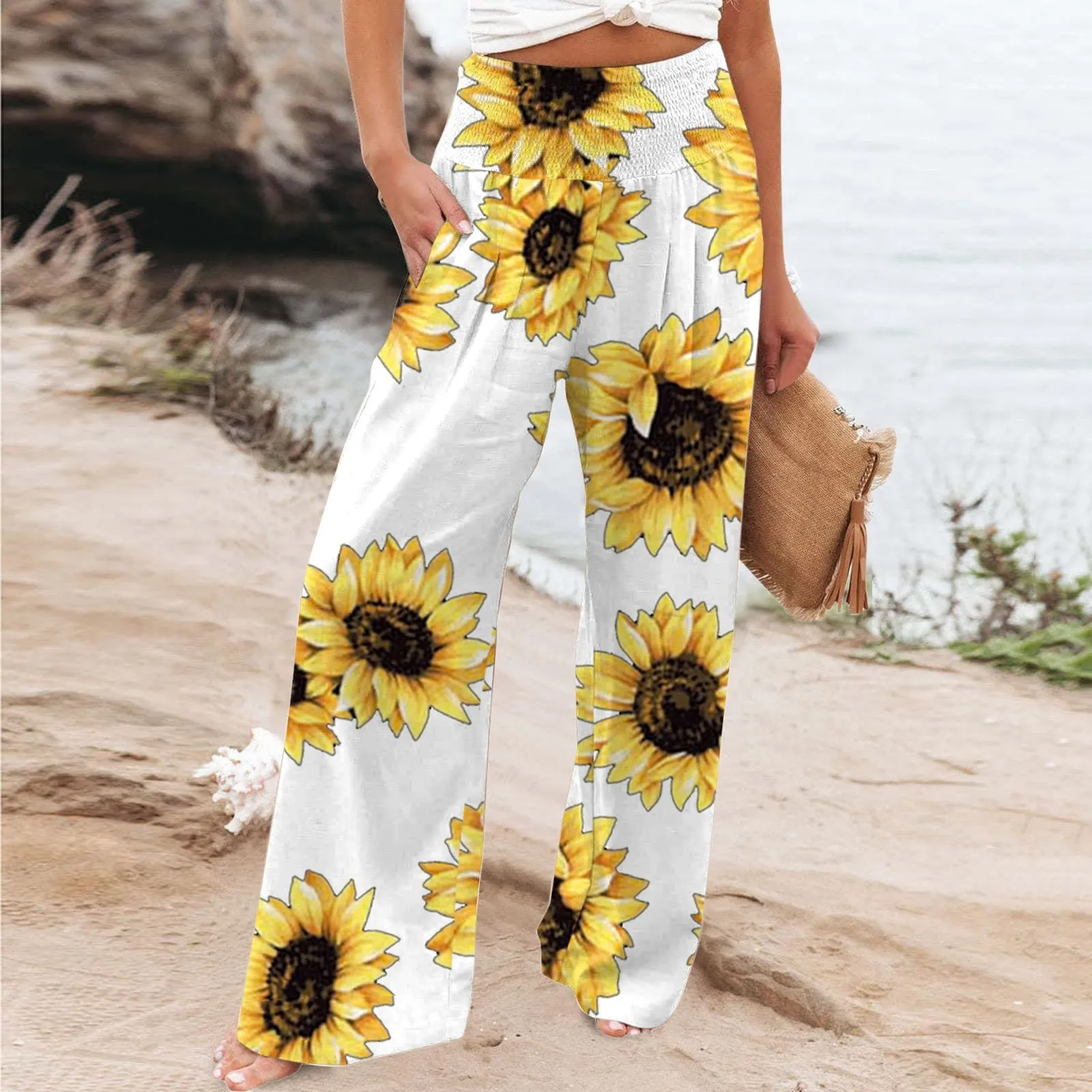 Funki Buys | Pants | Women's Boho Wide Leg Long Pants