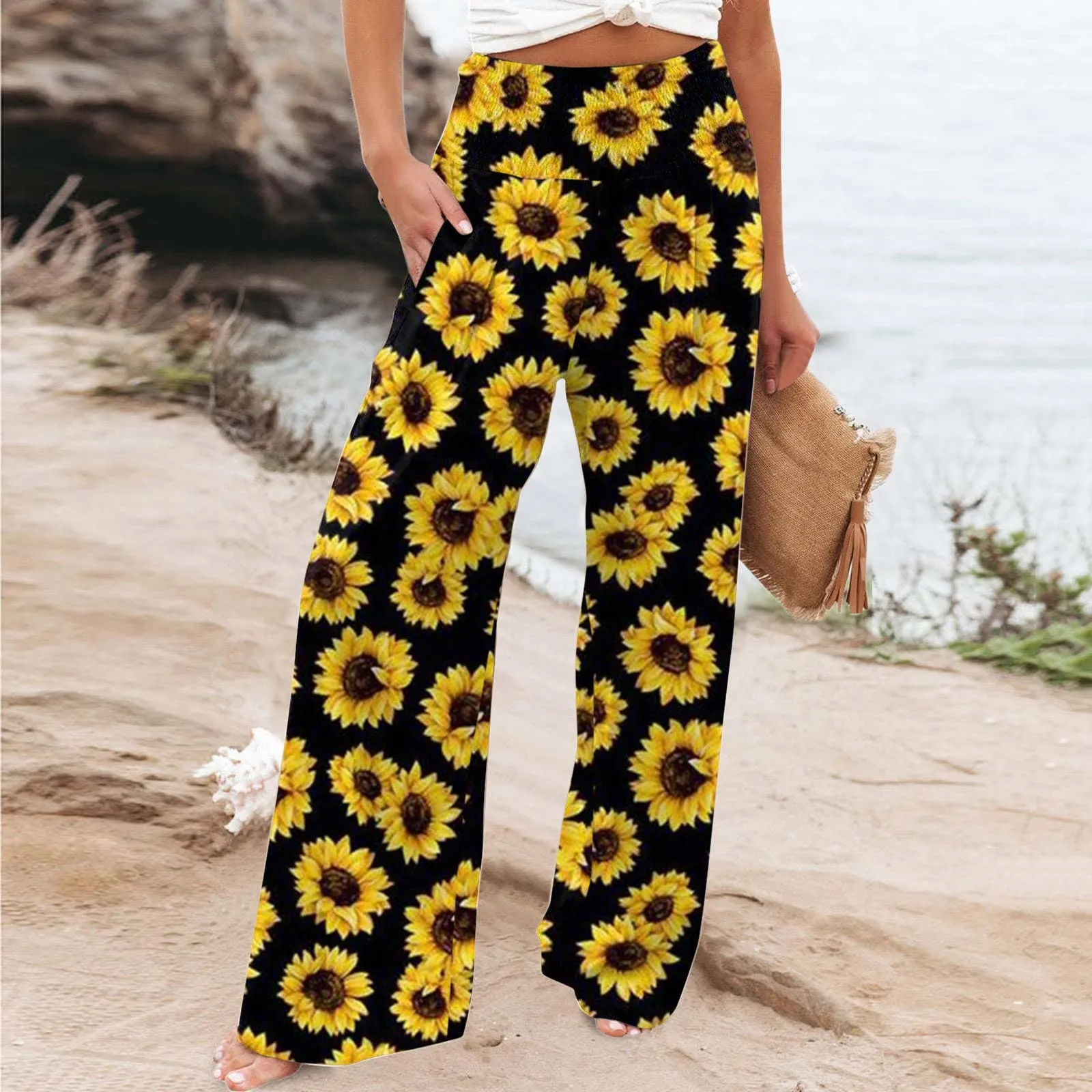 Funki Buys | Pants | Women's Boho Wide Leg Long Pants