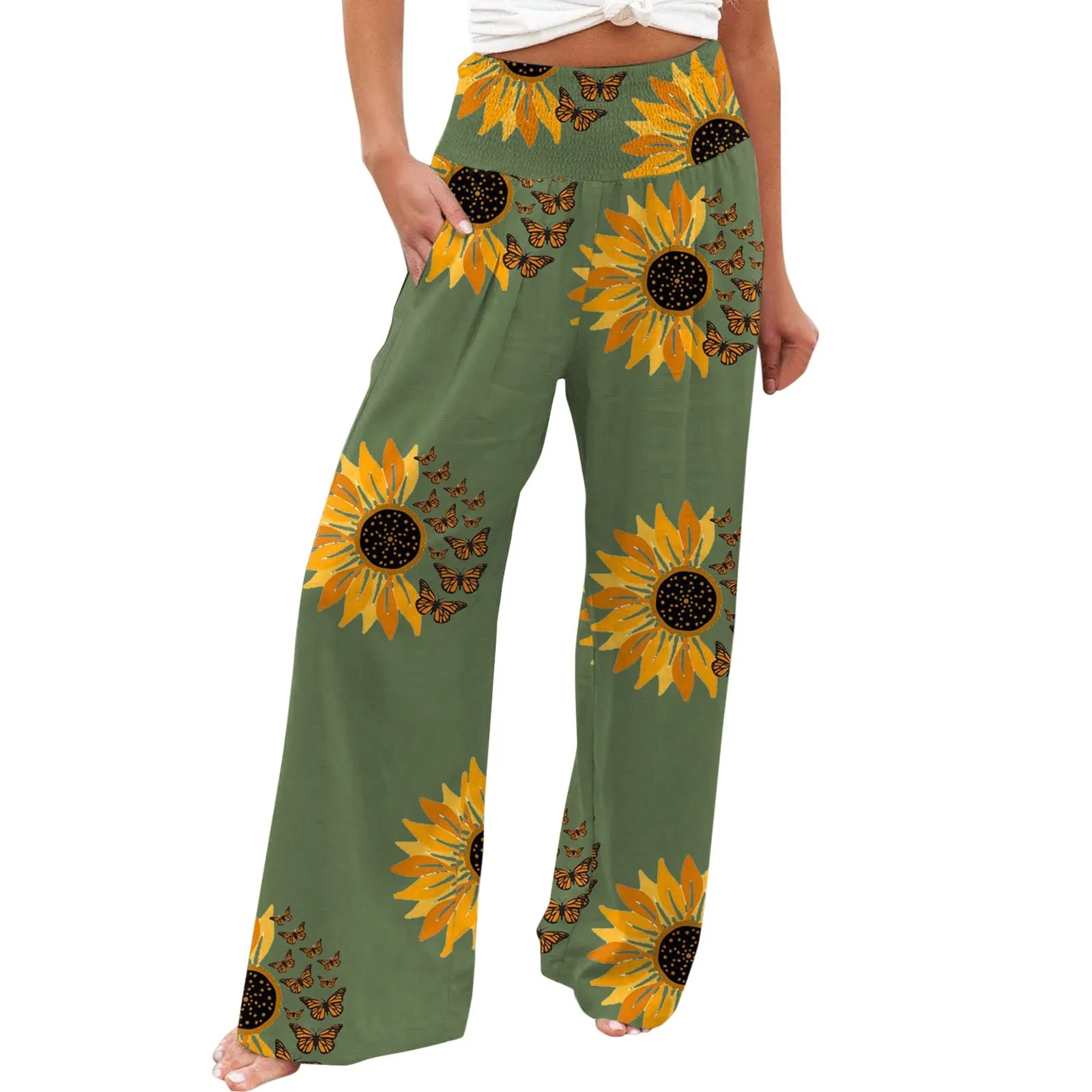 Funki Buys | Pants | Women's Boho Wide Leg Long Pants