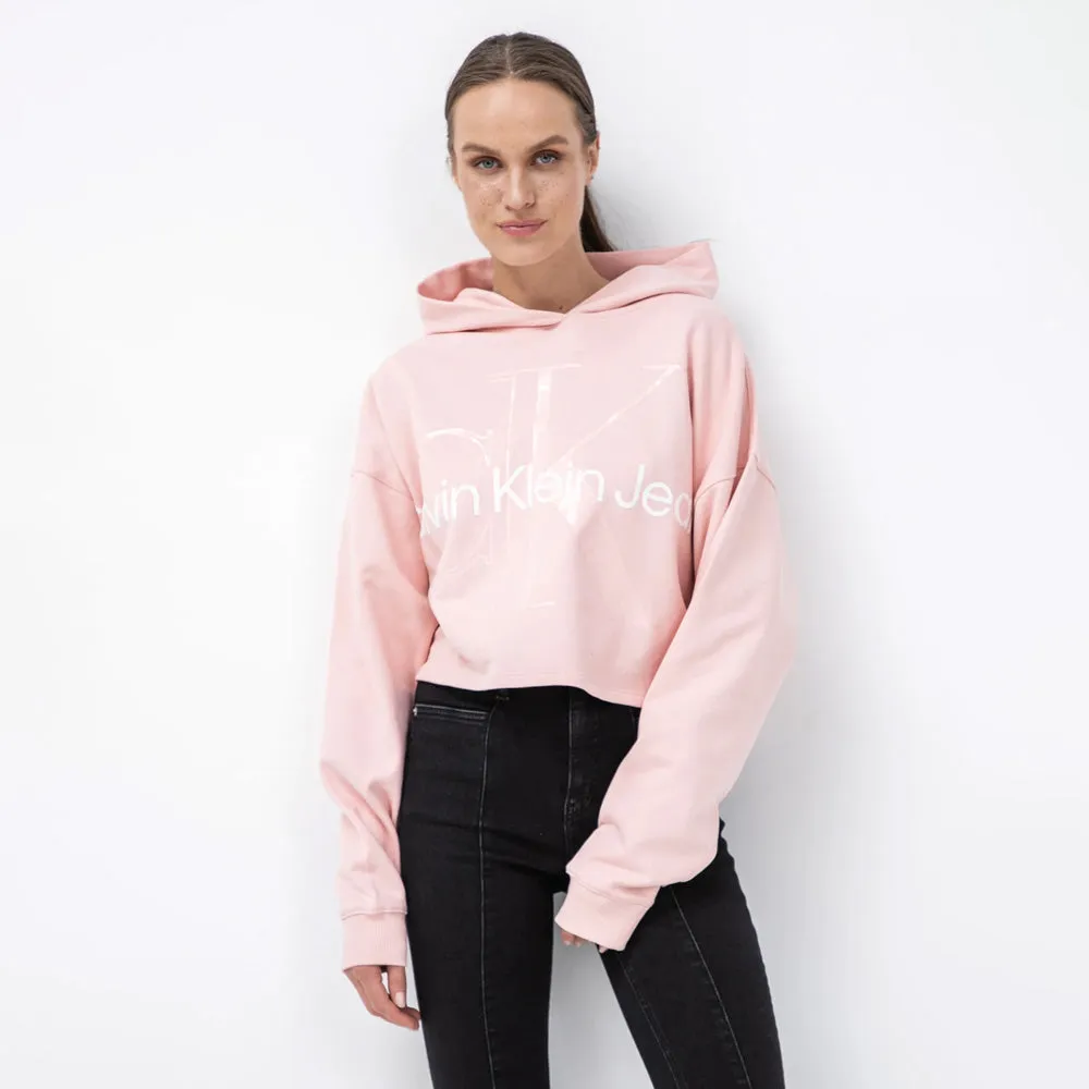 Glossy Monogram Hoodie - Blush Pink