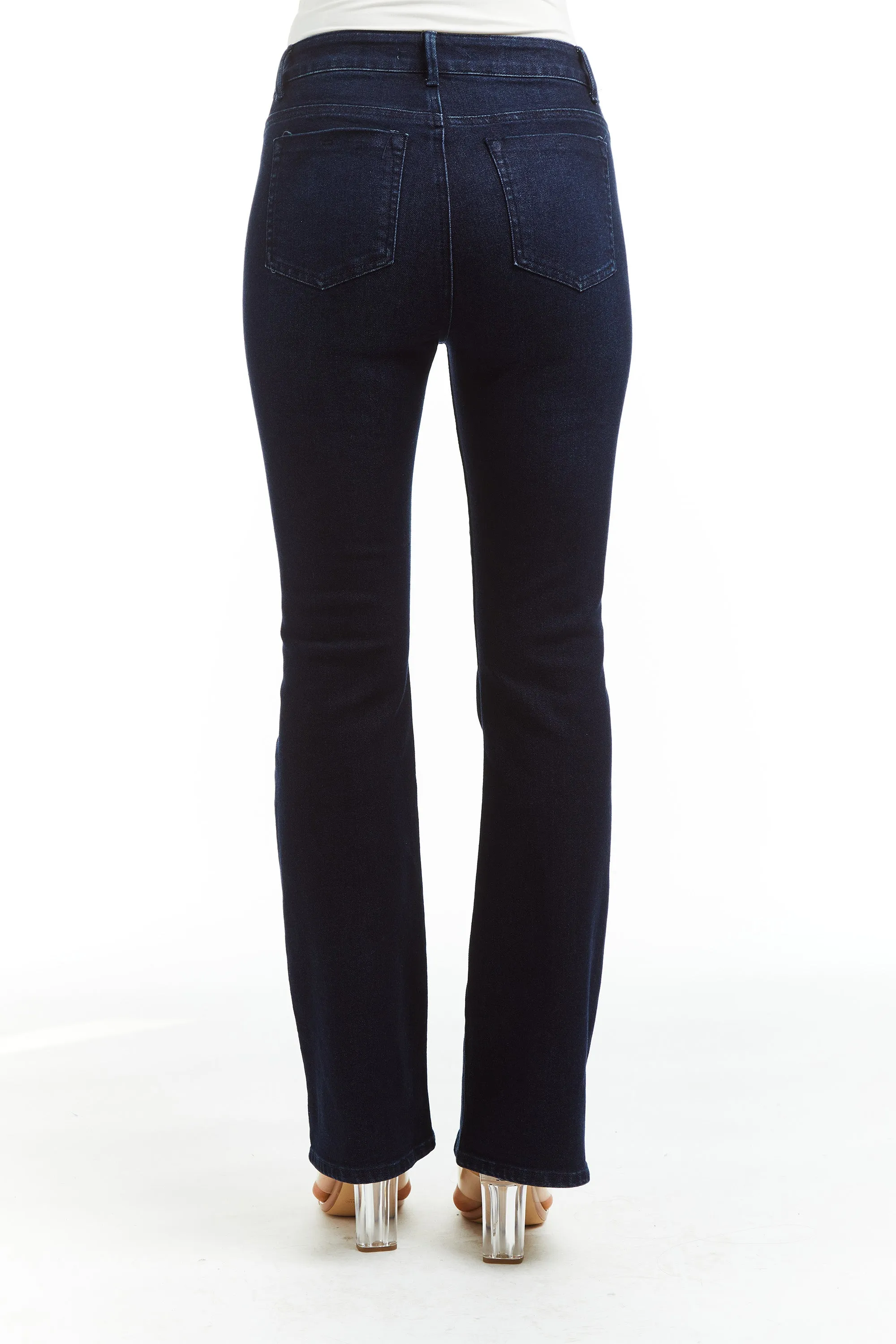 High Rise Loose Flare In Dark Indigo