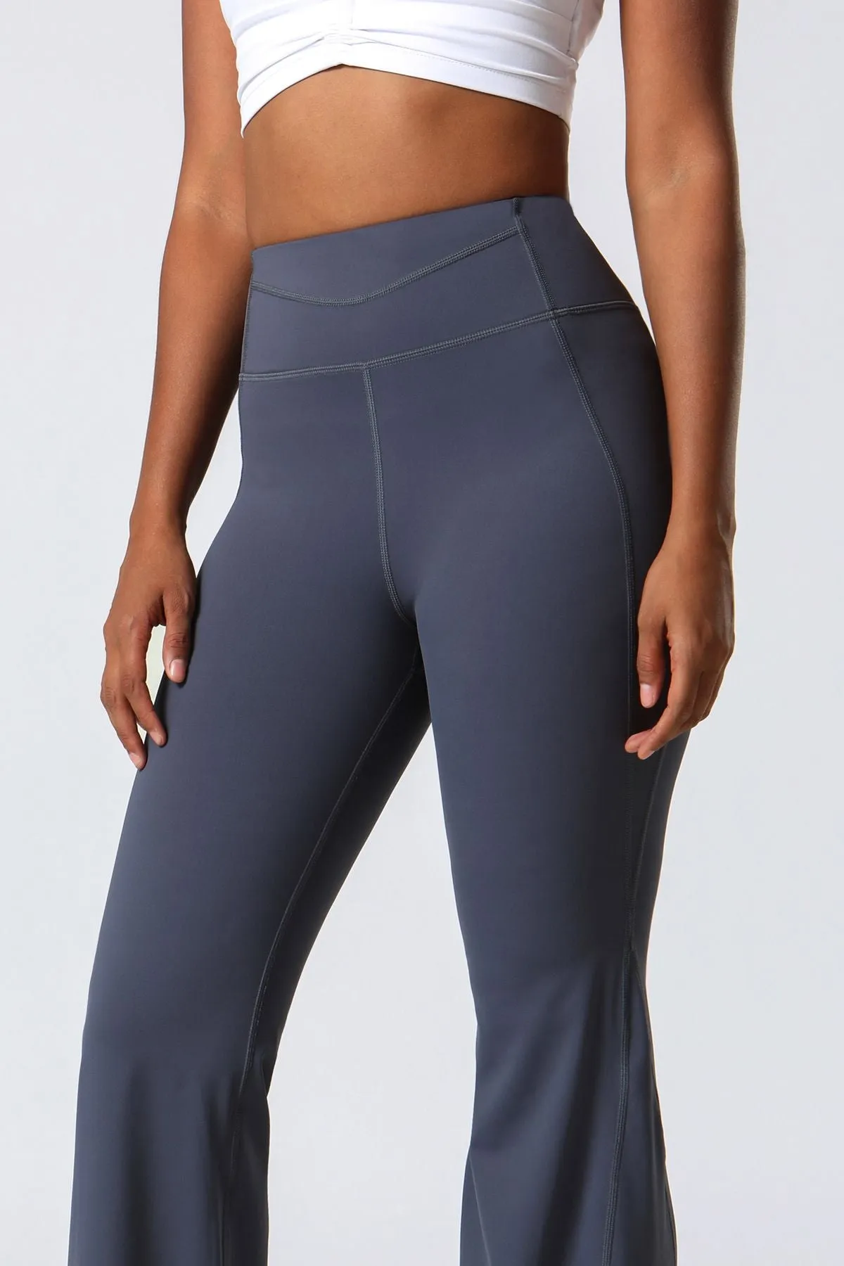 High Waist Tummy Control Flare Pants