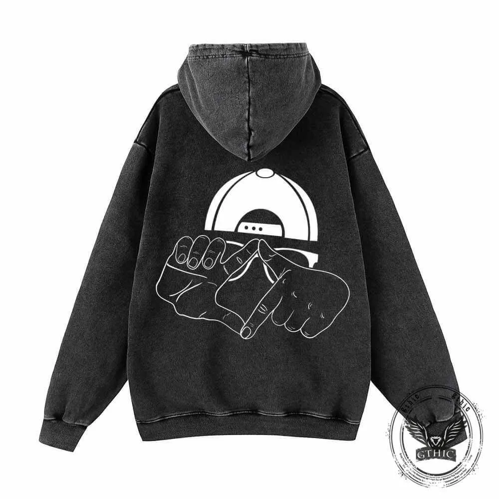 Hip Hop Cool Guy Vintage Washed Hoodie