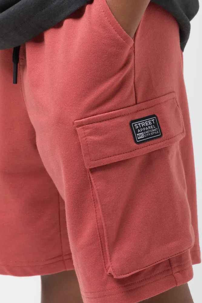 Knit Shorts Cargo Rust