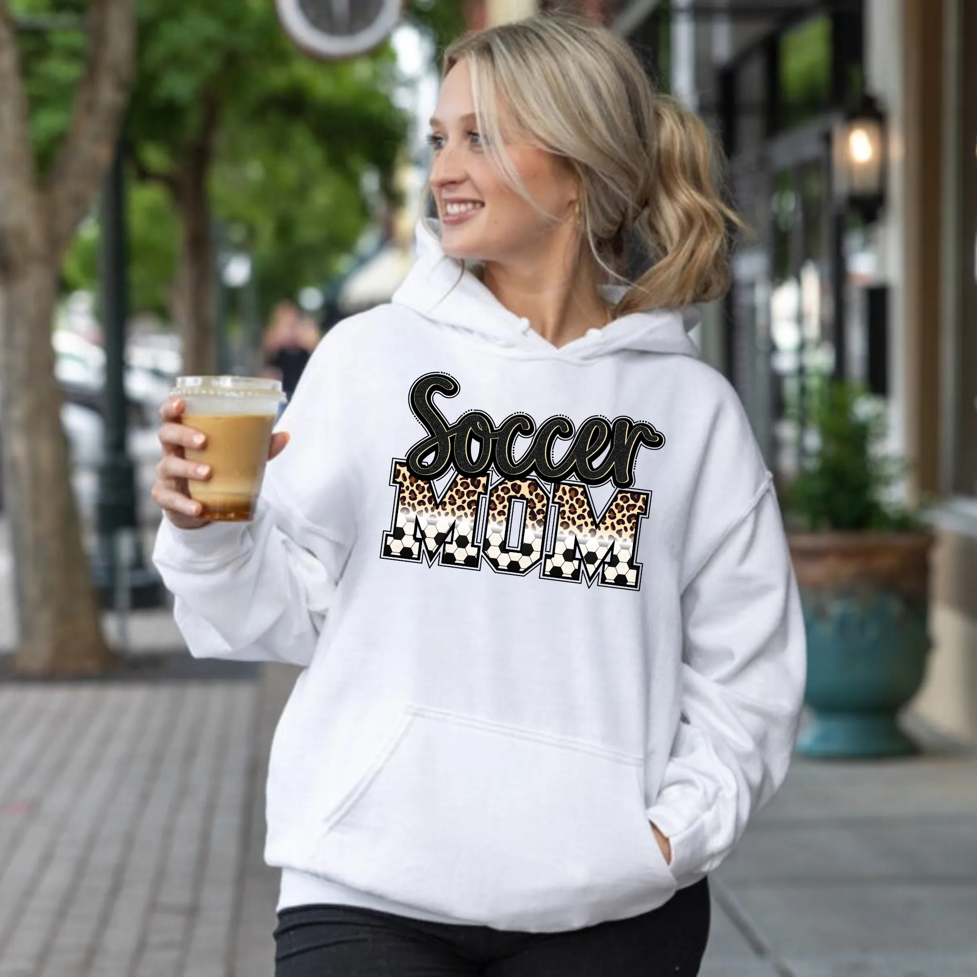 Leopard Print Soccer Mom Hoodie Sweatshirt