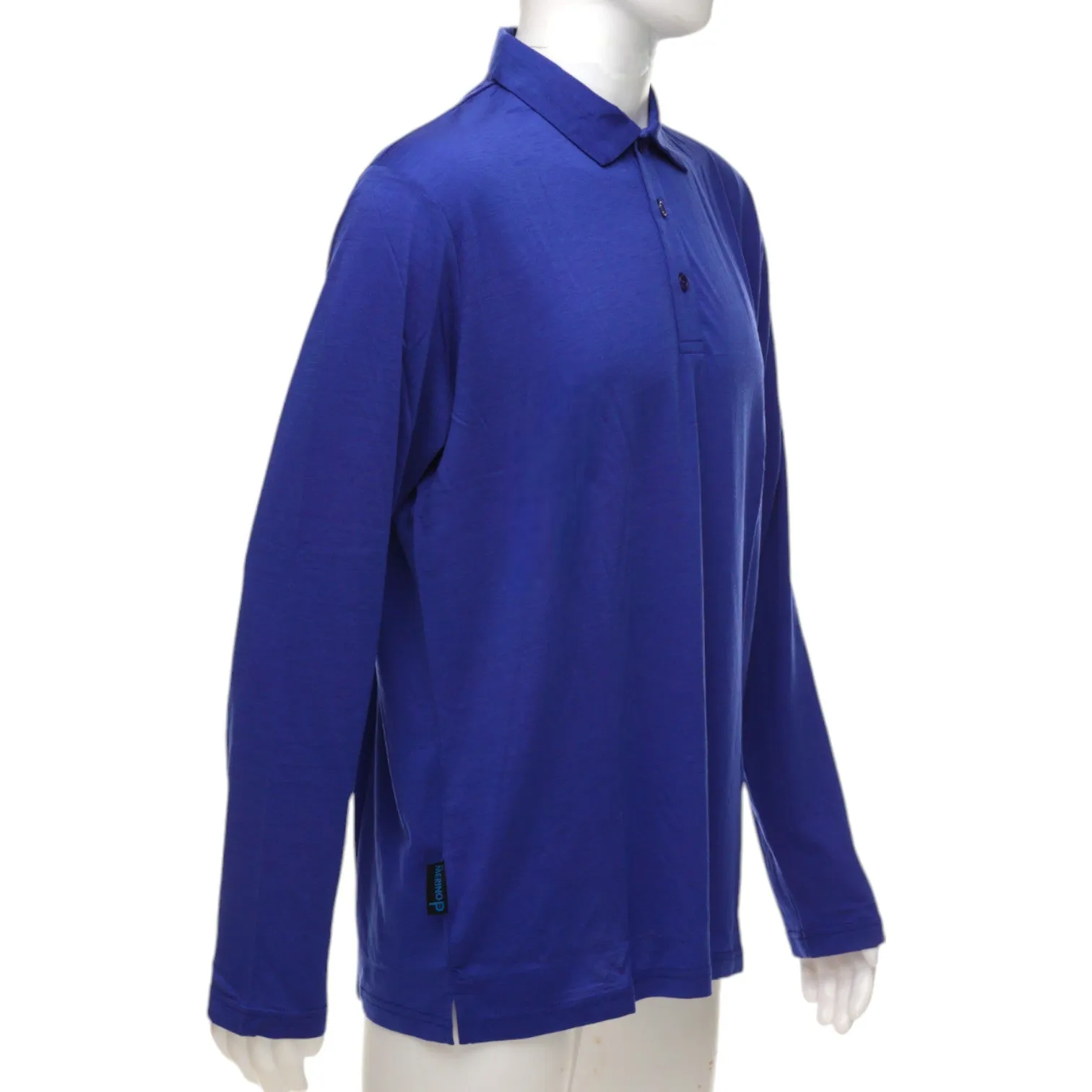 Long Sleeve Polo Shirt - Mazarine Blue - Unisex