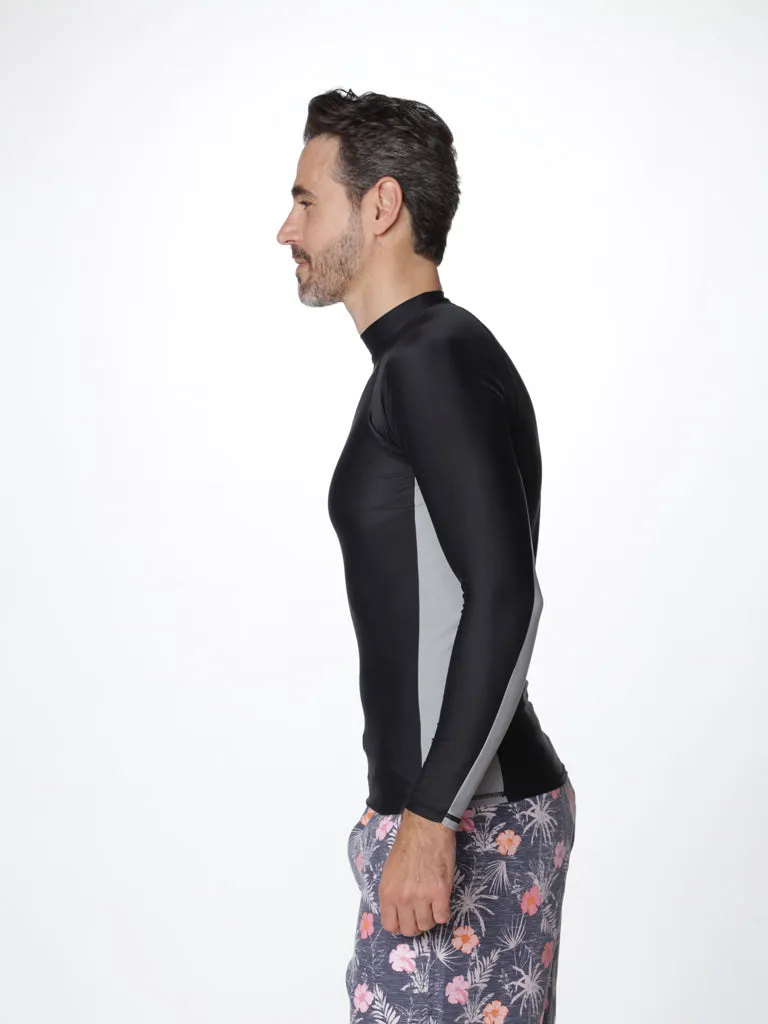 Men’s Long Sleeve Color Block Rash Guard