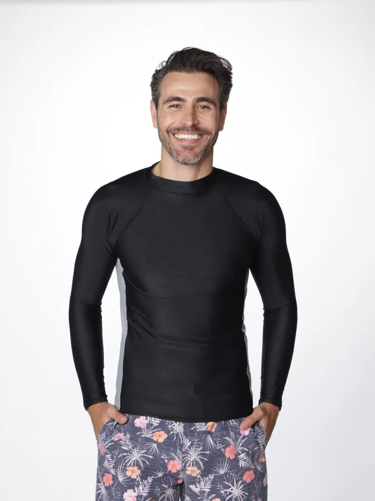 Men’s Long Sleeve Color Block Rash Guard