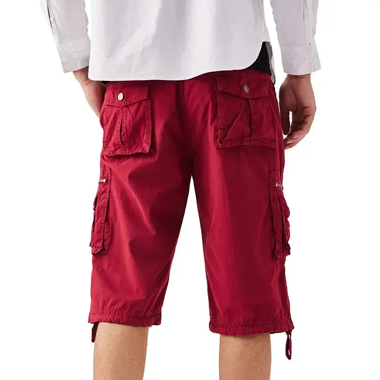 Mens Red Cargo Shorts