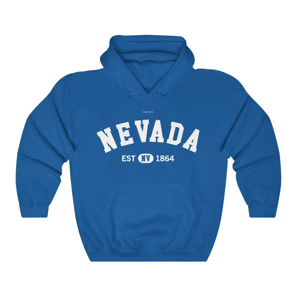 Nevada NV State, I Love Nevada Retro Vintage Home Pride Souvenir USA Gifts Travel Pullover Hoodie Men Women Hooded Sweatshirt