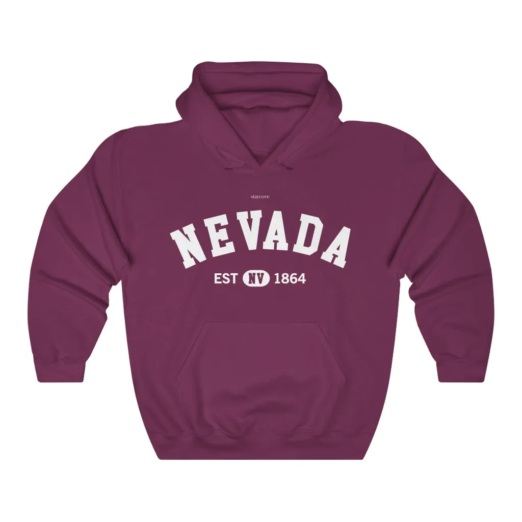 Nevada NV State, I Love Nevada Retro Vintage Home Pride Souvenir USA Gifts Travel Pullover Hoodie Men Women Hooded Sweatshirt