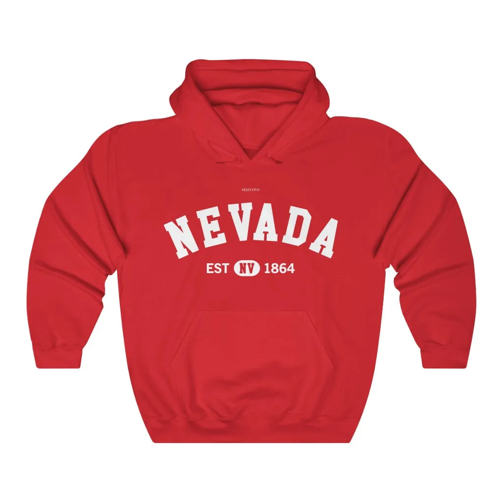 Nevada NV State, I Love Nevada Retro Vintage Home Pride Souvenir USA Gifts Travel Pullover Hoodie Men Women Hooded Sweatshirt