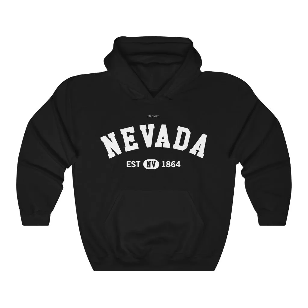 Nevada NV State, I Love Nevada Retro Vintage Home Pride Souvenir USA Gifts Travel Pullover Hoodie Men Women Hooded Sweatshirt