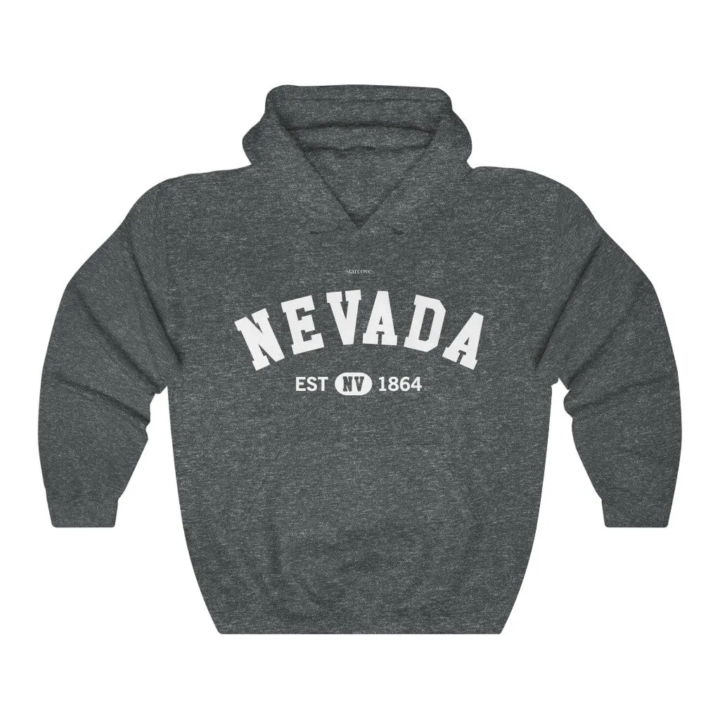 Nevada NV State, I Love Nevada Retro Vintage Home Pride Souvenir USA Gifts Travel Pullover Hoodie Men Women Hooded Sweatshirt