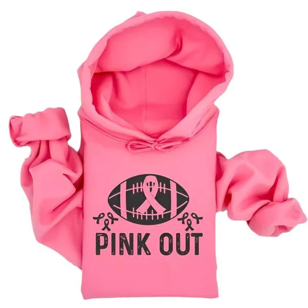 Pink Out Football Breast Cancer Hoodie