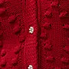 Plus V-Neck Cable Knit Cardigan