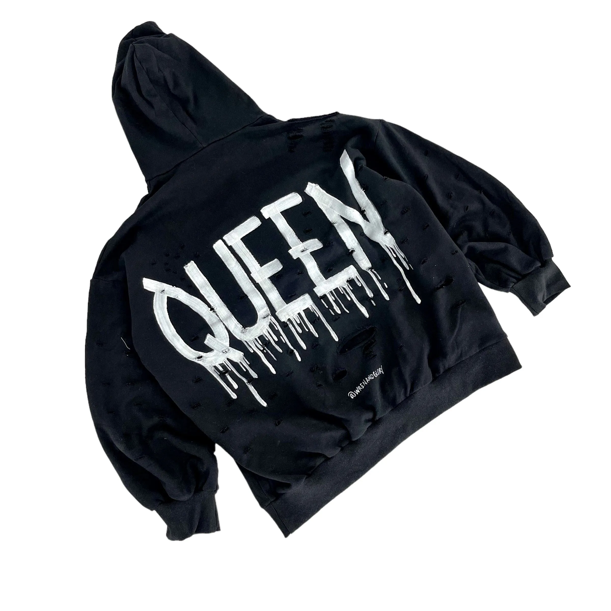 'Queen' Painted Hoodie