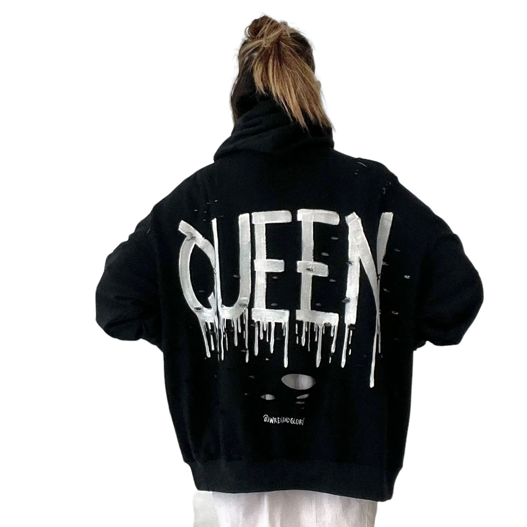 'Queen' Painted Hoodie