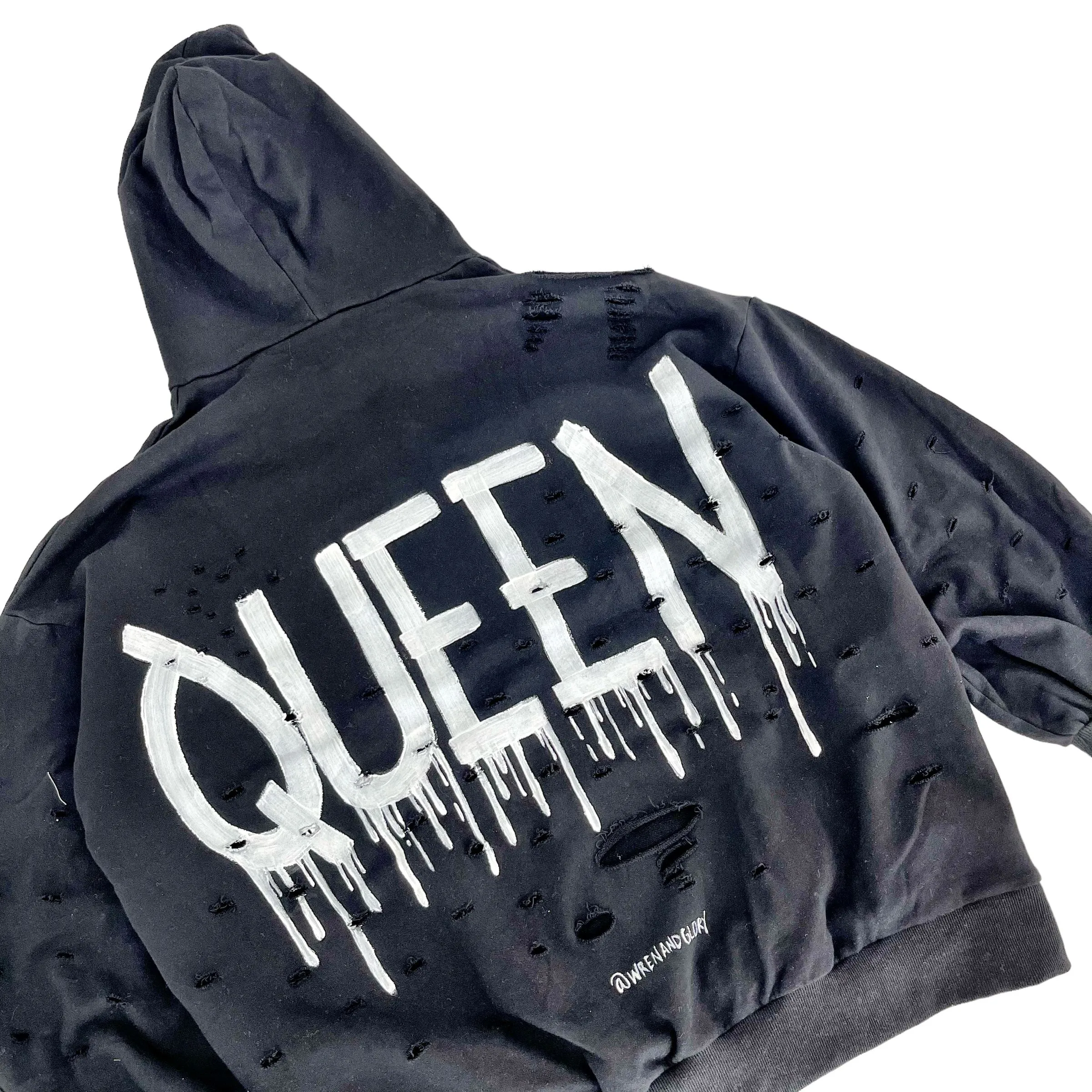 'Queen' Painted Hoodie