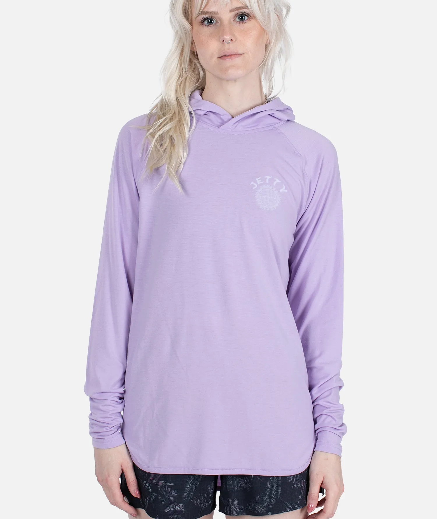 Radial Hooded UV Shirt - Lavender