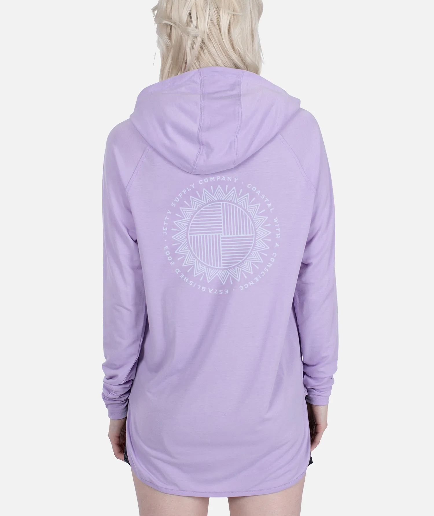 Radial Hooded UV Shirt - Lavender