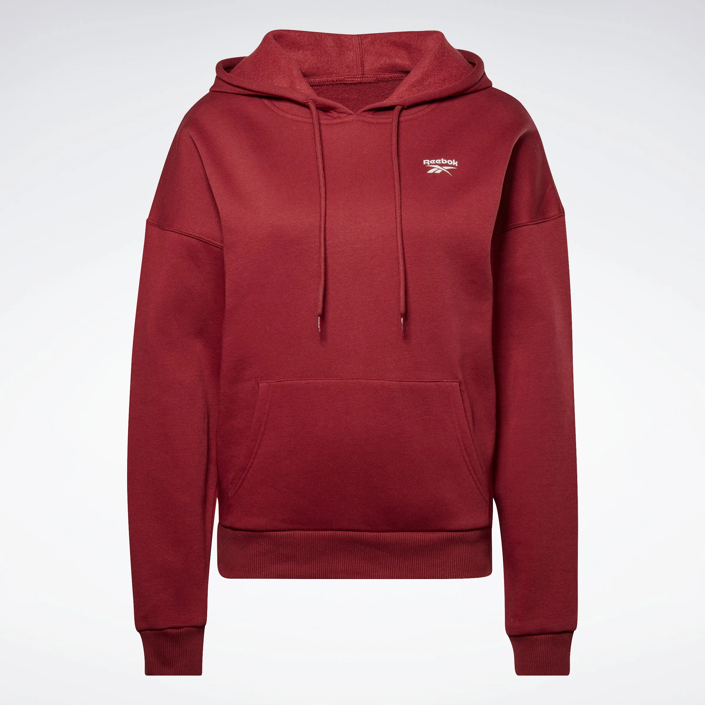 Reebok Apparel Women Reebok Identity Fleece Hoodie Classic Burgundy