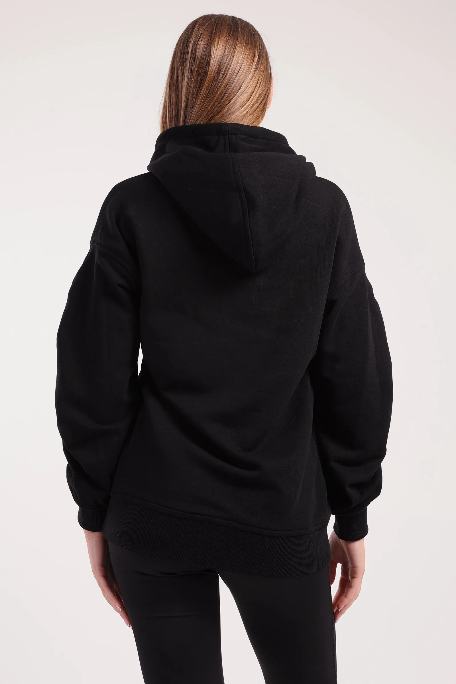 Ruched Sleeve Hoodie (40392) - Fit Freak