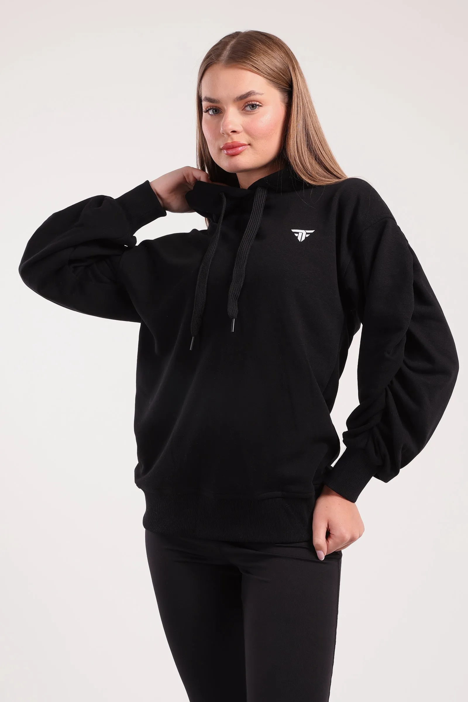 Ruched Sleeve Hoodie (40392) - Fit Freak