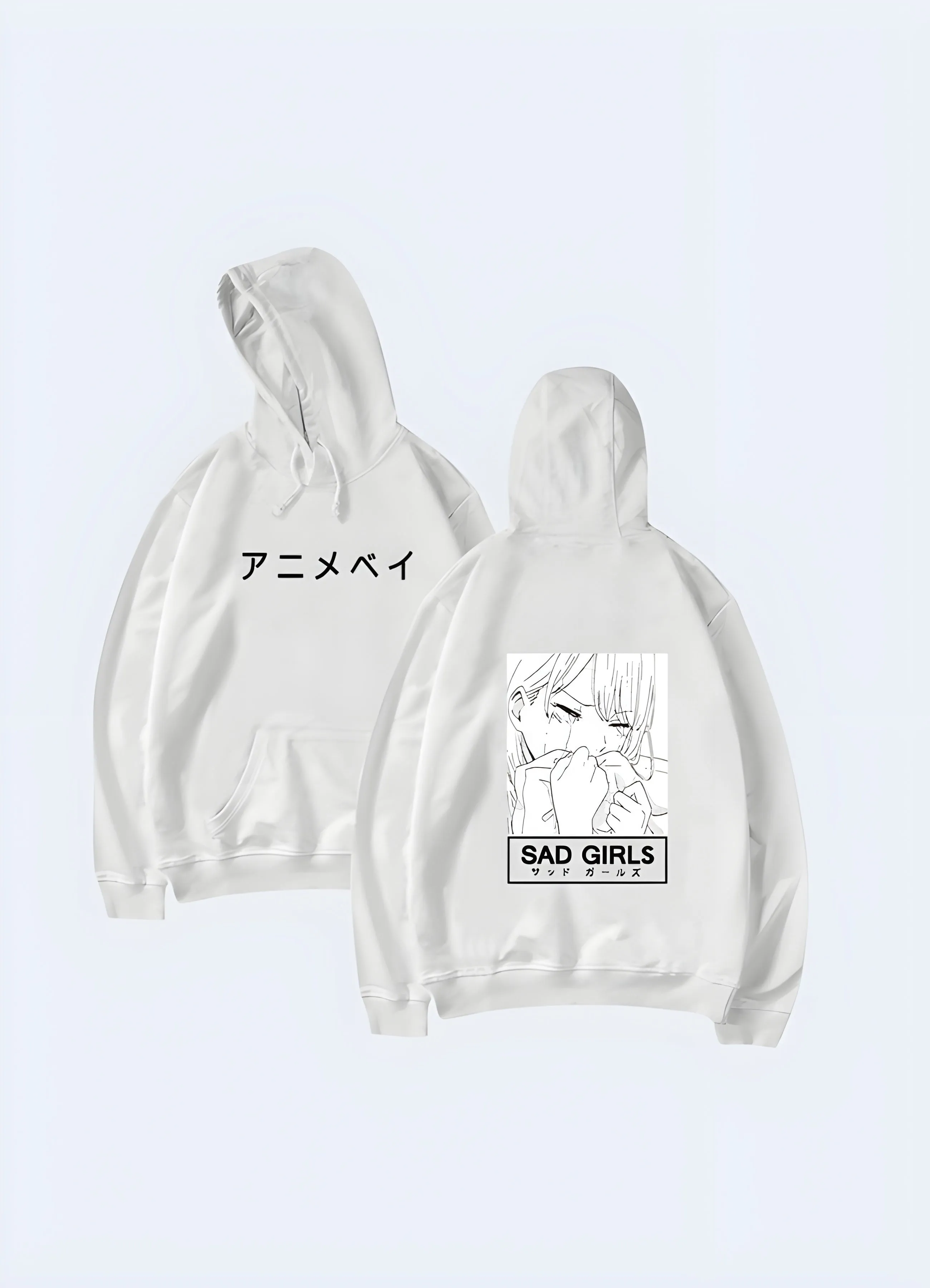 Sad Girls Manga Hoodie Women