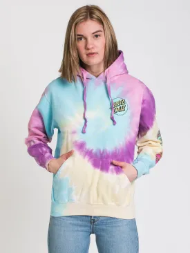 SANTA CRUZ RAINBOW DOT TIE DYE PULLOVER HOODIE - CLEARANCE