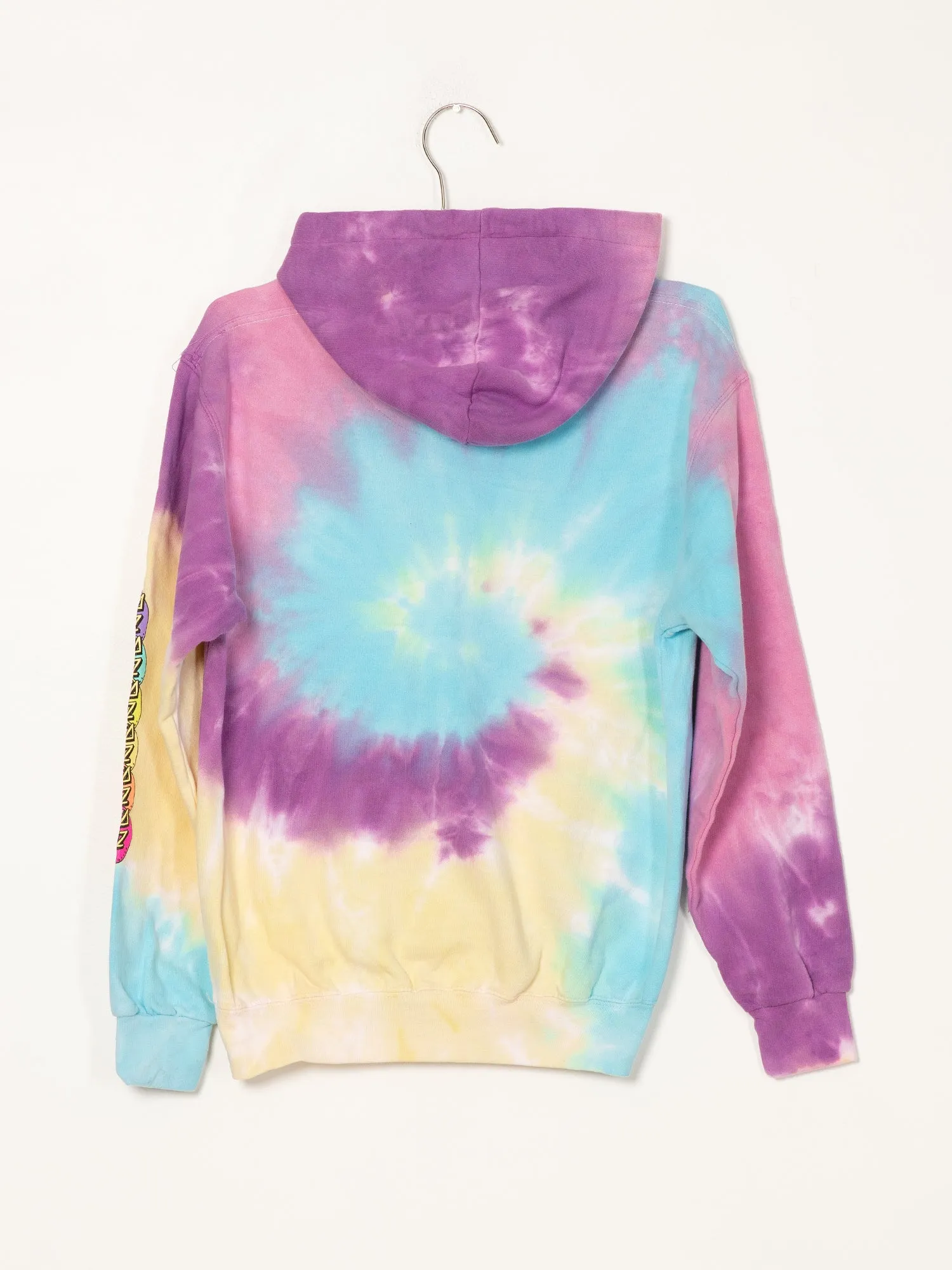 SANTA CRUZ RAINBOW DOT TIE DYE PULLOVER HOODIE - CLEARANCE