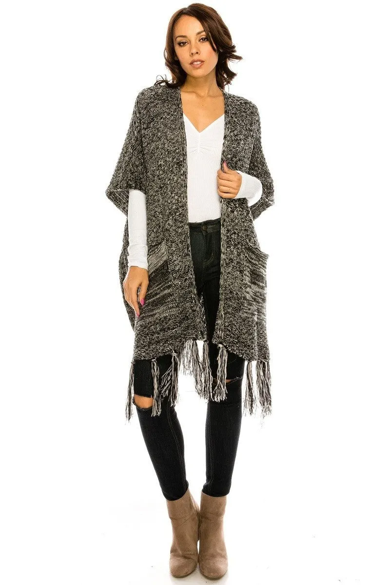 Shawl Cardigan Knit Vest