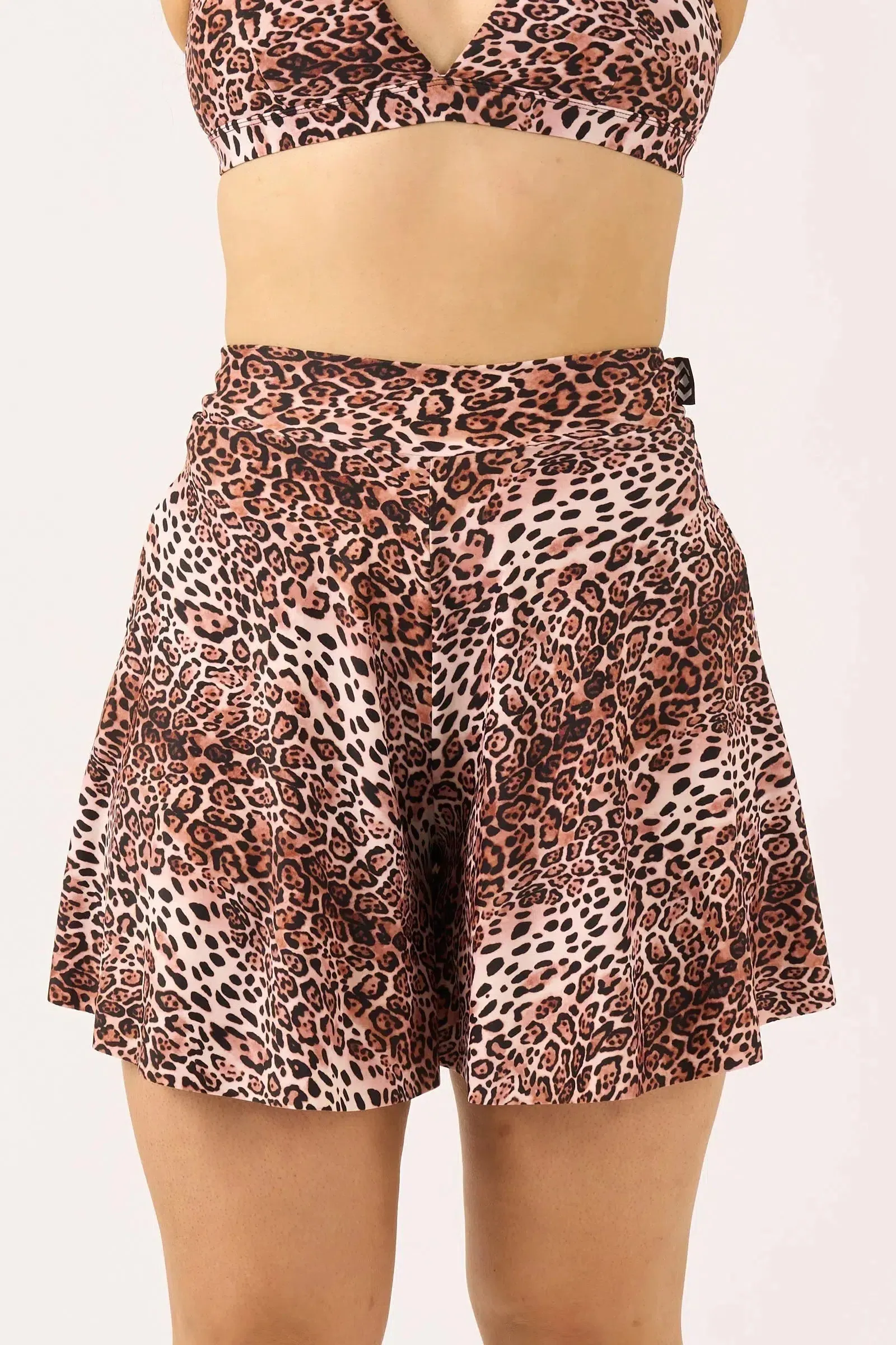 Silky Mini Palazzo Short - Natural Primal Animal