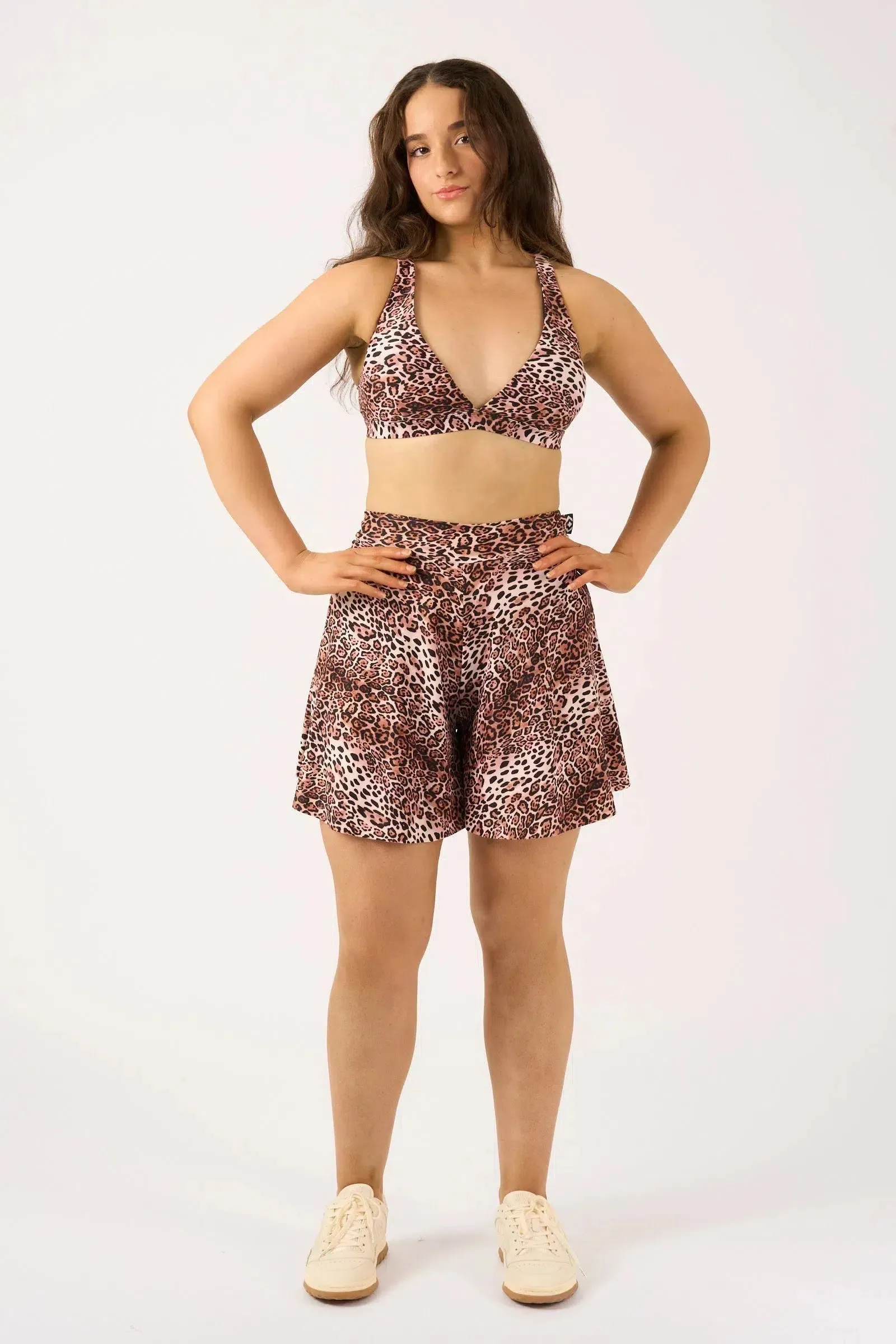 Silky Mini Palazzo Short - Natural Primal Animal