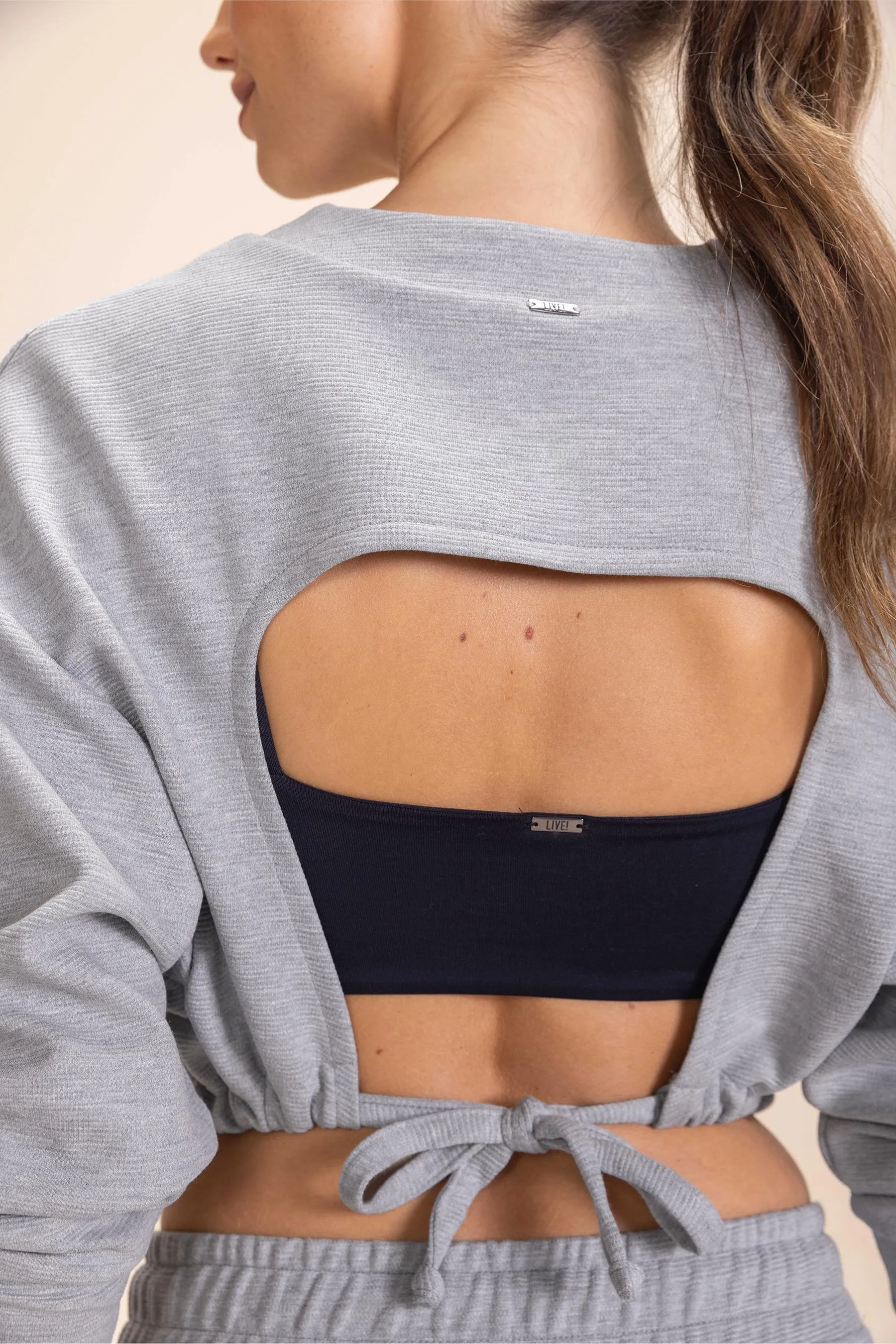 Sleek Long Sleeve Crop Sweatshirt