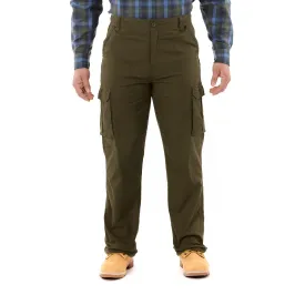 STRETCH FLEECE-LINED CANVAS CARGO PANT