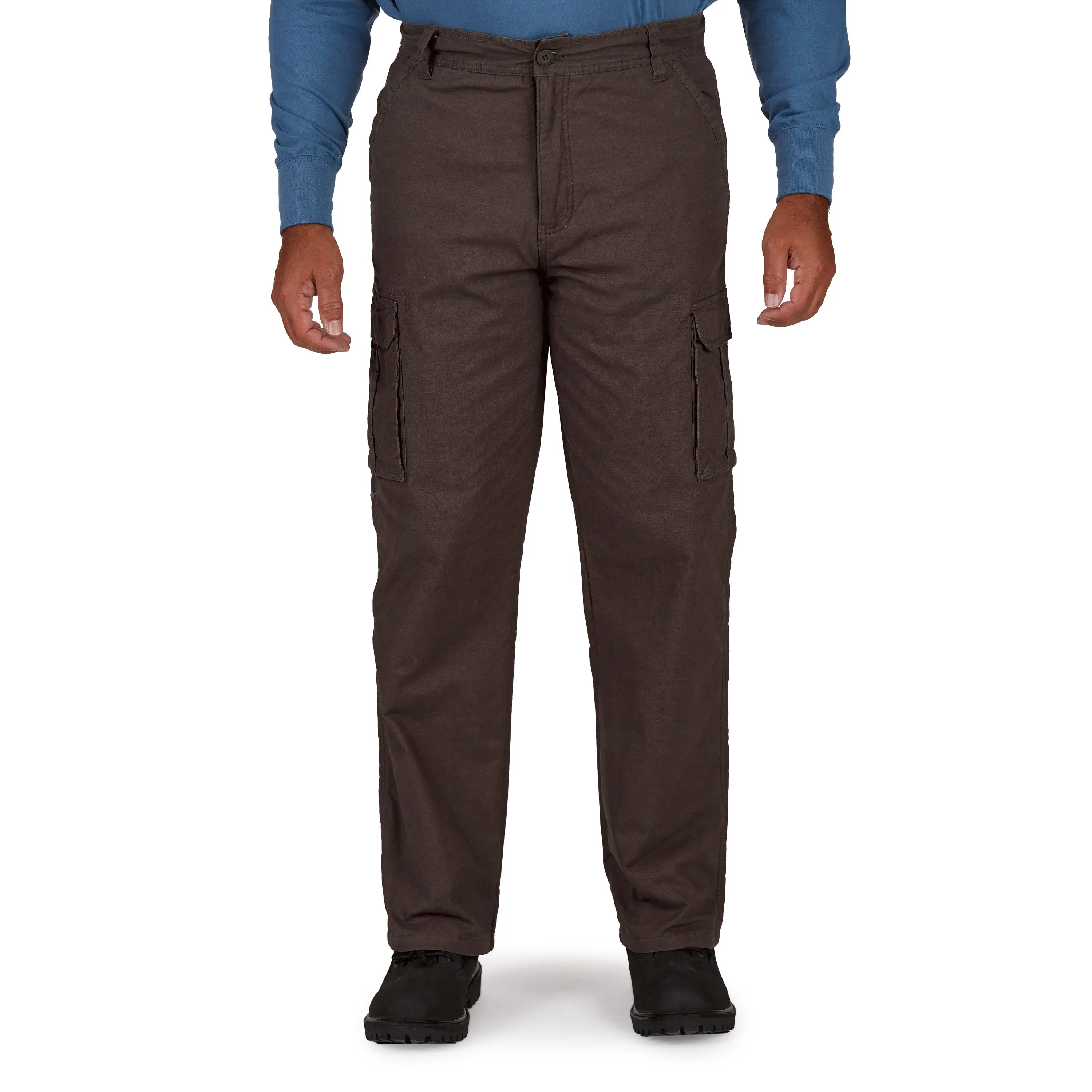 STRETCH FLEECE-LINED CANVAS CARGO PANT