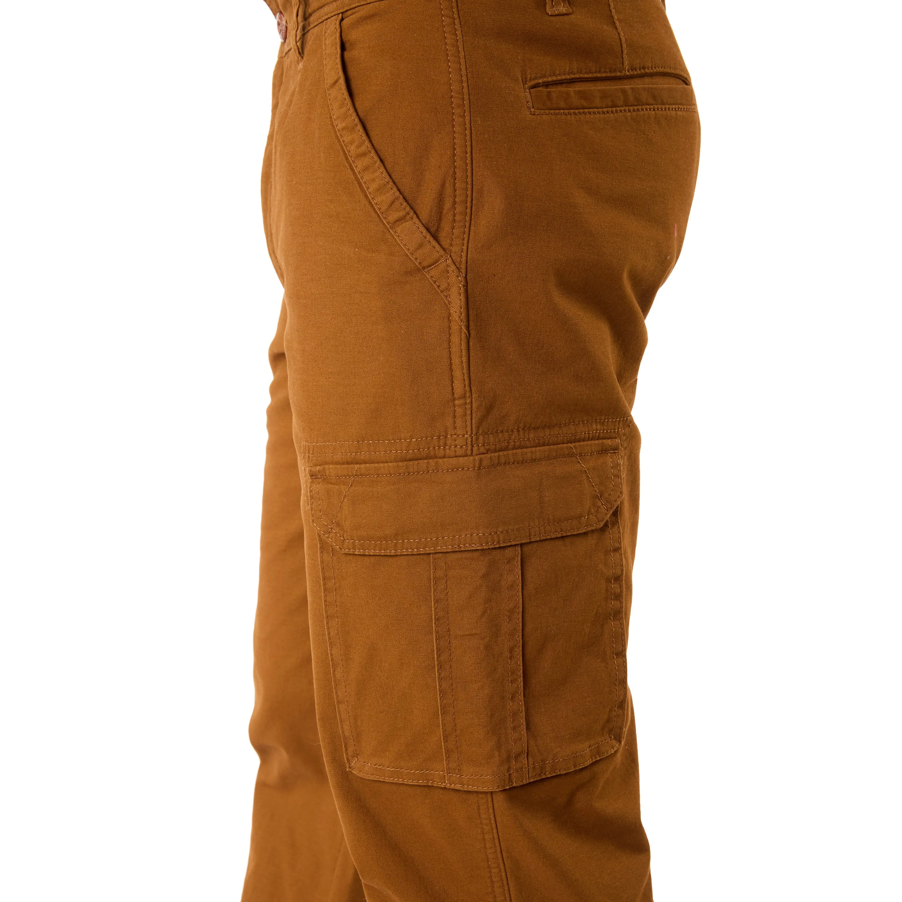 STRETCH FLEECE-LINED CANVAS CARGO PANT