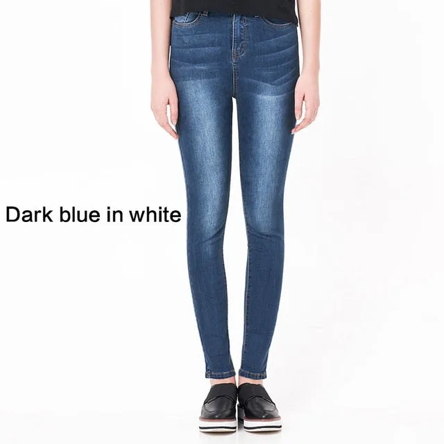 Stylish Comfort: Women's High Waist Slim Fit Denim Pants