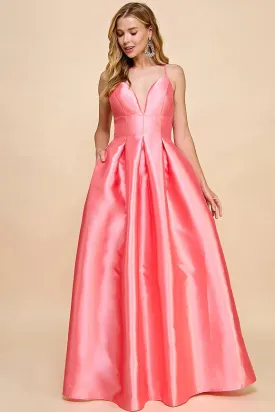 Taffeta Maxi Dress