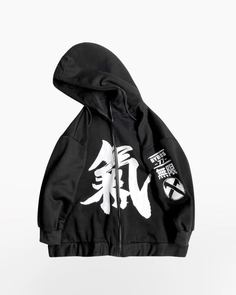 Techwear Japanese Zip-up Hoodie