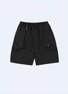 Techwear Shorts with Detachable Cargo Pockets Kanji