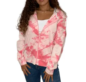 Tie Dye Hoodie Bershka Jacket - Pink