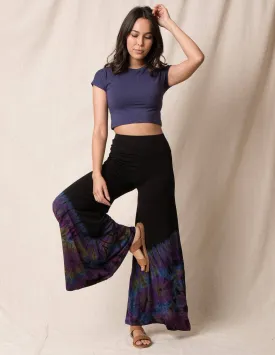 Tie-Dye Palazzo Pants - Blue