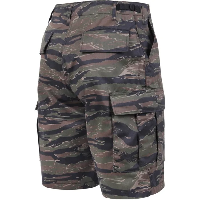 Tiger Stripe Camouflage - Military Cargo BDU Shorts - Polyester Cotton Twill