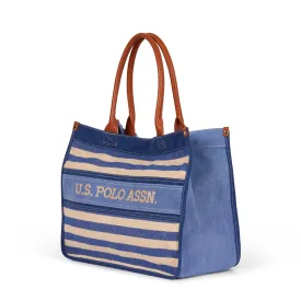 US POLO ASSN. WOMEN EL DORADO SHOPPPING BAG CANVAS IN BLUE