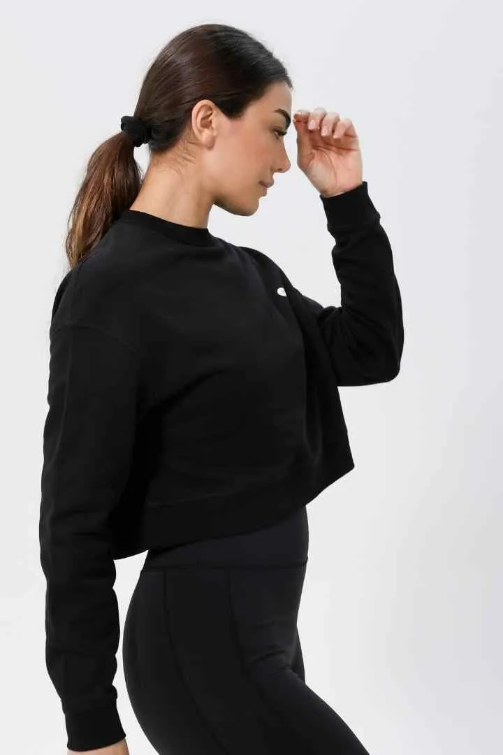 W Moon Cropped Sweatshirt