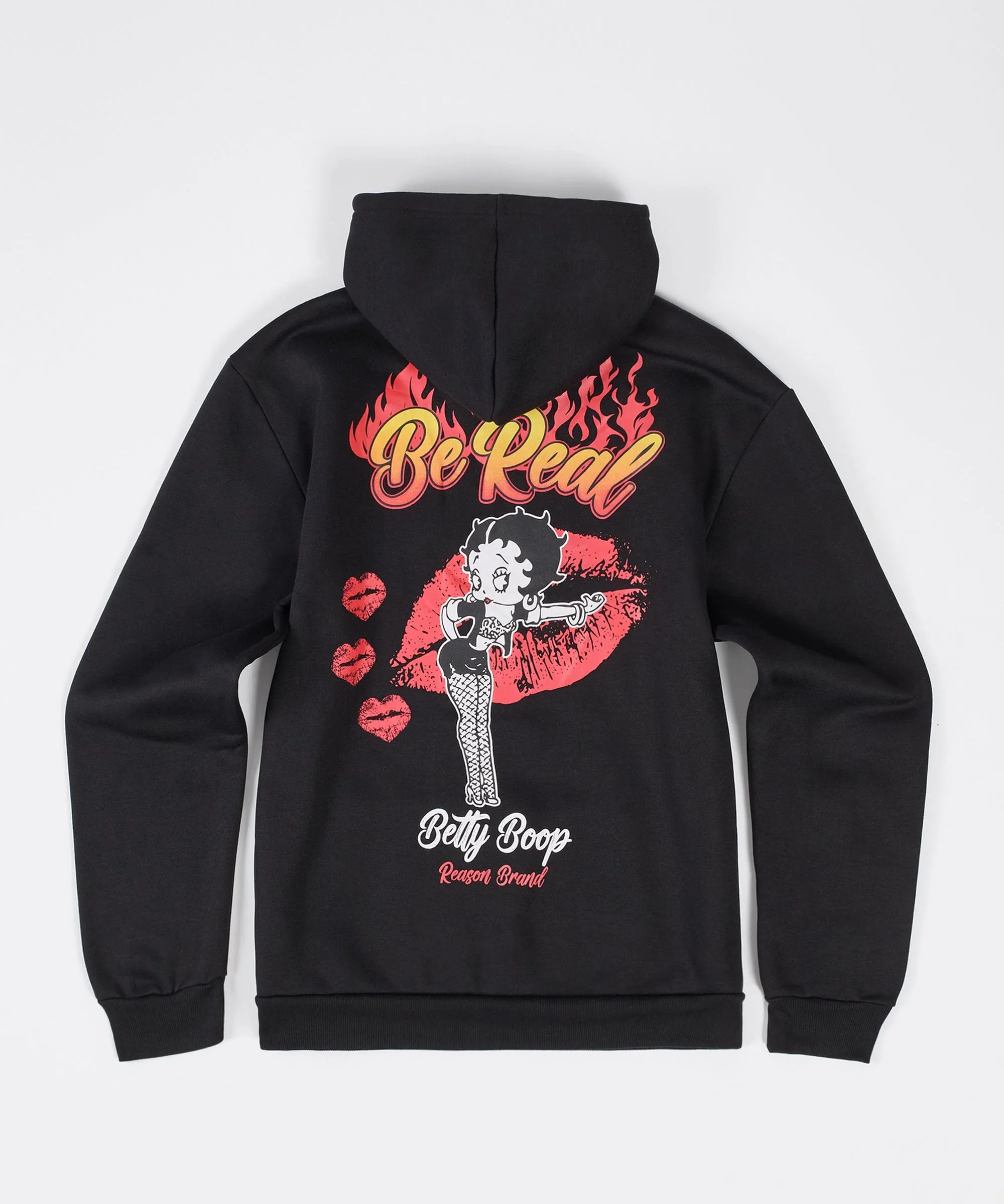 Women Betty Boop Be Real Hoodie - Black