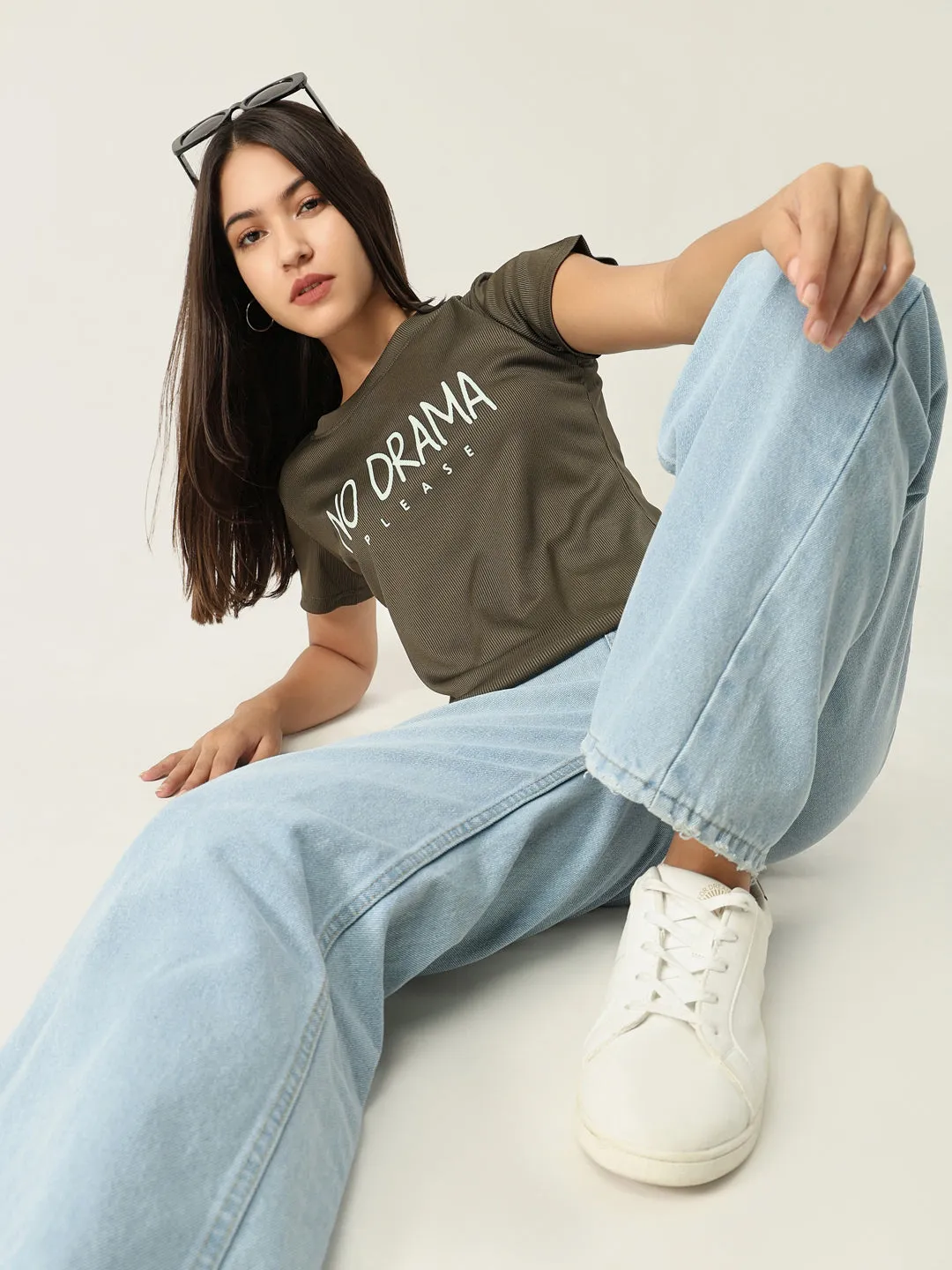 Women Graphic Olive T Shirt