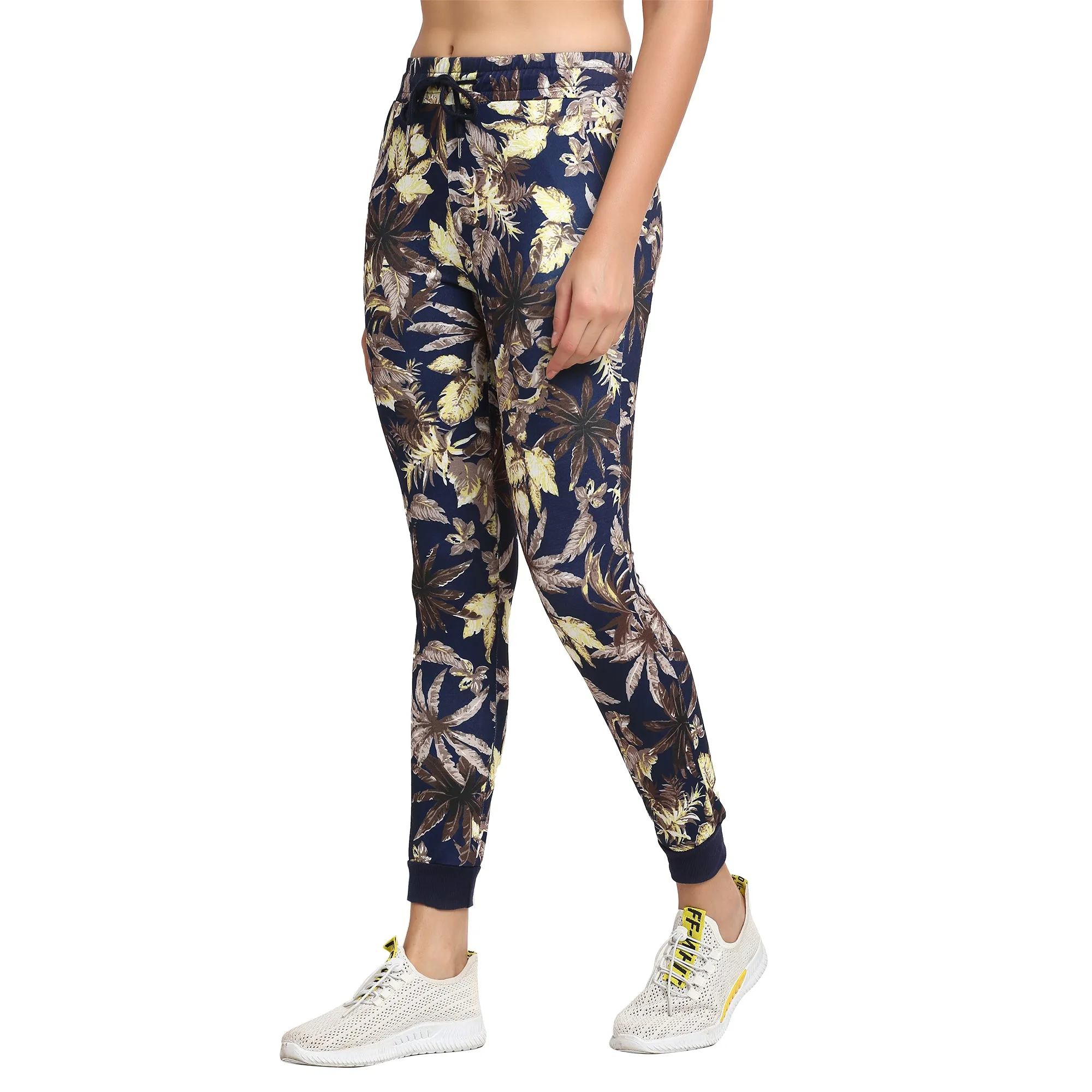 Women Navy Blue Printed Jogger